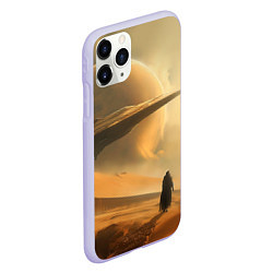 Чехол iPhone 11 Pro матовый Пустыня и космический корабль - Дюна, цвет: 3D-светло-сиреневый — фото 2