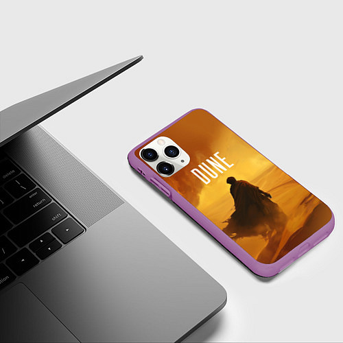 Чехол iPhone 11 Pro матовый Дюна - пустыня / 3D-Фиолетовый – фото 3