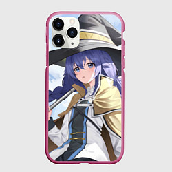 Чехол iPhone 11 Pro матовый Реинкарнация Безработного Roxy Megurdia smile cute, цвет: 3D-малиновый