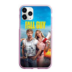 Чехол iPhone 11 Pro матовый Ryan Gosling and Emily Blunt каскадеры, цвет: 3D-розовый