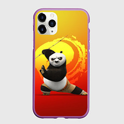 Чехол iPhone 11 Pro матовый Мастер По - Кунг-фу панда, цвет: 3D-фиолетовый