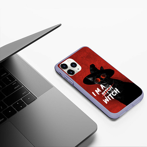 Чехол iPhone 11 Pro матовый I am witch / 3D-Светло-сиреневый – фото 3