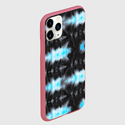 Чехол iPhone 11 Pro матовый Сине чёрный тайдай, цвет: 3D-малиновый — фото 2