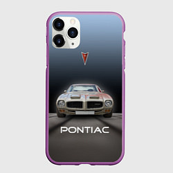 Чехол iPhone 11 Pro матовый Американский масл-кар Pontiac, цвет: 3D-фиолетовый