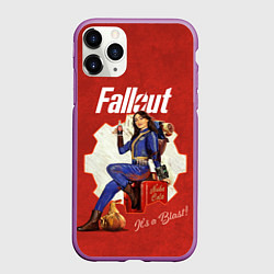 Чехол iPhone 11 Pro матовый Fallout - Lucy, цвет: 3D-фиолетовый