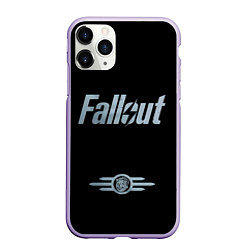 Чехол iPhone 11 Pro матовый Fallout - Logo, цвет: 3D-светло-сиреневый