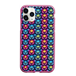 Чехол iPhone 11 Pro матовый Furry color anime animal faces, цвет: 3D-малиновый