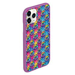 Чехол iPhone 11 Pro матовый Фурри мордочки лисички, цвет: 3D-фиолетовый — фото 2