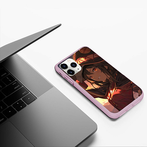 Чехол iPhone 11 Pro матовый Konosuba Мэгумин cute / 3D-Розовый – фото 3