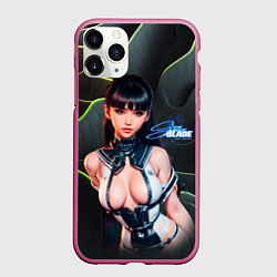 Чехол iPhone 11 Pro матовый Stellar Blade Eve откровенный наряд, цвет: 3D-малиновый