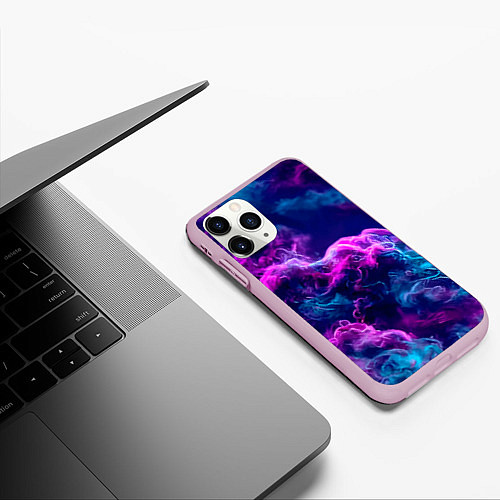 Чехол iPhone 11 Pro матовый Огонь инферно - inferno oroginal / 3D-Розовый – фото 3