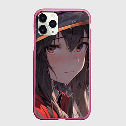 Чехол iPhone 11 Pro матовый Konosuba Мэгумин cute, цвет: 3D-малиновый