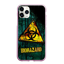 Чехол iPhone 11 Pro матовый Biohazard yellow sign