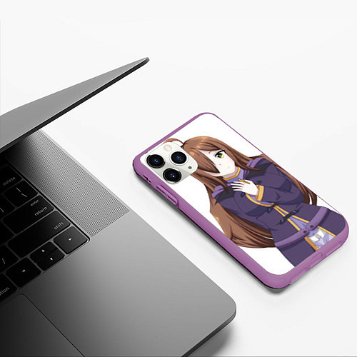 Чехол iPhone 11 Pro матовый Konosuba Виз / 3D-Фиолетовый – фото 3