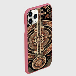 Чехол iPhone 11 Pro матовый Символика славянской мифологии, цвет: 3D-малиновый — фото 2