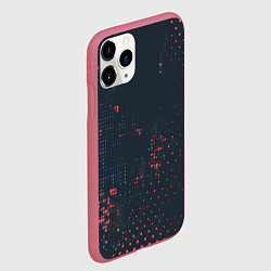 Чехол iPhone 11 Pro матовый Брызги краски на стену, цвет: 3D-малиновый — фото 2