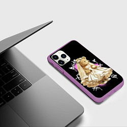 Чехол iPhone 11 Pro матовый Невеста - медведь, цвет: 3D-фиолетовый — фото 2