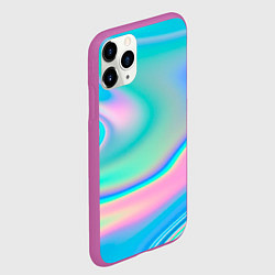 Чехол iPhone 11 Pro матовый Неоновый бензин, цвет: 3D-фиолетовый — фото 2