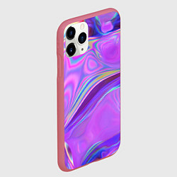 Чехол iPhone 11 Pro матовый Неоновый розовый бензин, цвет: 3D-малиновый — фото 2