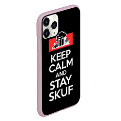 Чехол iPhone 11 Pro матовый Keep calm and stay skuf, цвет: 3D-розовый — фото 2