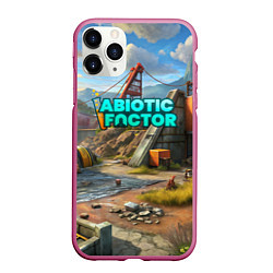 Чехол iPhone 11 Pro матовый Abiotic Factor атомный мир, цвет: 3D-малиновый