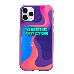 Чехол iPhone 11 Pro матовый Abiotic Factor яркие полосы, цвет: 3D-фиолетовый