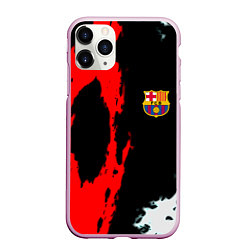 Чехол iPhone 11 Pro матовый Barcelona fc краски спорт, цвет: 3D-розовый