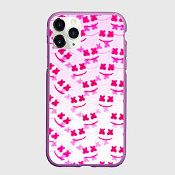Чехол iPhone 11 Pro матовый Marshmello pink colors, цвет: 3D-фиолетовый