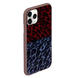 Чехол iPhone 11 Pro матовый Леопардовый стиль текстура, цвет: 3D-коричневый — фото 2