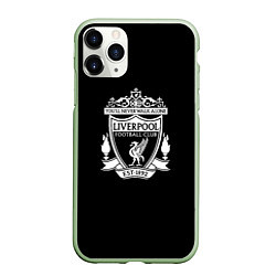 Чехол iPhone 11 Pro матовый Liverpool fc club, цвет: 3D-салатовый