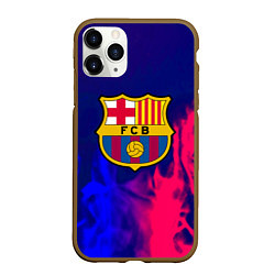 Чехол iPhone 11 Pro матовый Barcelona fc club gradient, цвет: 3D-коричневый