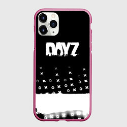 Чехол iPhone 11 Pro матовый Dayz game pattern logo, цвет: 3D-малиновый