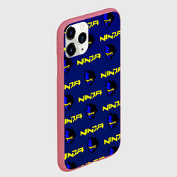 Чехол iPhone 11 Pro матовый Ninja fortnite games, цвет: 3D-малиновый — фото 2