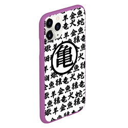 Чехол iPhone 11 Pro матовый Dragon ball anime pattern steel, цвет: 3D-фиолетовый — фото 2