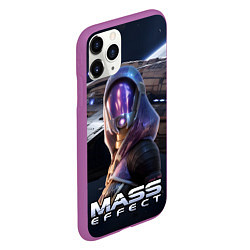 Чехол iPhone 11 Pro матовый Mass Effect ТалиЗора, цвет: 3D-фиолетовый — фото 2