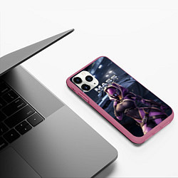 Чехол iPhone 11 Pro матовый Mass Effect ТалиЗора и космический корабль, цвет: 3D-малиновый — фото 2