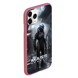 Чехол iPhone 11 Pro матовый Mass Effect game - пришелец, цвет: 3D-малиновый — фото 2