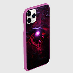 Чехол iPhone 11 Pro матовый Космическая объемная абстракция с фиолетовым свече, цвет: 3D-фиолетовый — фото 2