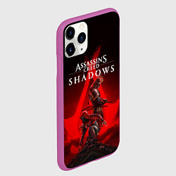 Чехол iPhone 11 Pro матовый Главные герои Assassins creed shadows, цвет: 3D-фиолетовый — фото 2