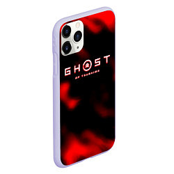 Чехол iPhone 11 Pro матовый Ghost of Tsushima огненный стиль, цвет: 3D-светло-сиреневый — фото 2