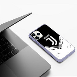 Чехол iPhone 11 Pro матовый Juventus sport geometry fc club, цвет: 3D-светло-сиреневый — фото 2