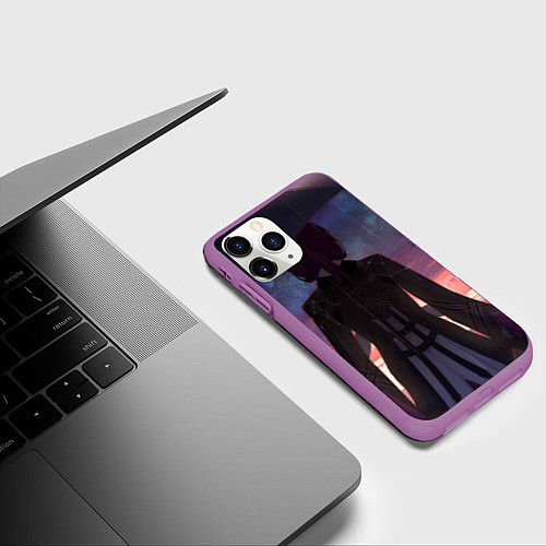 Чехол iPhone 11 Pro матовый Honkai Star Rail Kafka / 3D-Фиолетовый – фото 3