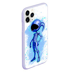 Чехол iPhone 11 Pro матовый Инопланетянин среди звезд - An alien among the sta, цвет: 3D-светло-сиреневый — фото 2