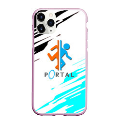 Чехол iPhone 11 Pro матовый Portal краски текстура гейм, цвет: 3D-розовый