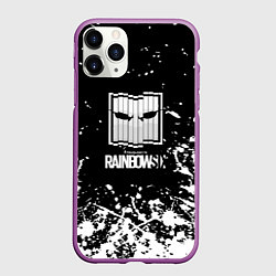 Чехол iPhone 11 Pro матовый Rainbow six стелс лого краски, цвет: 3D-фиолетовый