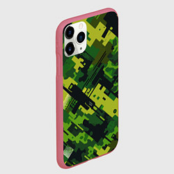 Чехол iPhone 11 Pro матовый Camouflage - pattern ai art, цвет: 3D-малиновый — фото 2