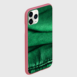 Чехол iPhone 11 Pro матовый Зеленая джинса, цвет: 3D-малиновый — фото 2