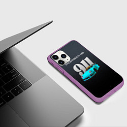 Чехол iPhone 11 Pro матовый Porsche 911 спортивный автомобиль, цвет: 3D-фиолетовый — фото 2