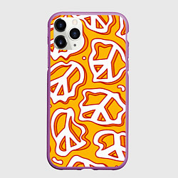 Чехол iPhone 11 Pro матовый Pattern peace, цвет: 3D-фиолетовый
