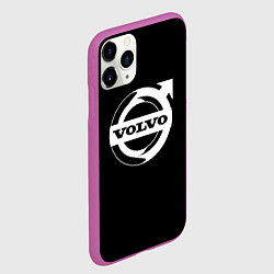 Чехол iPhone 11 Pro матовый Volvo white logo, цвет: 3D-фиолетовый — фото 2